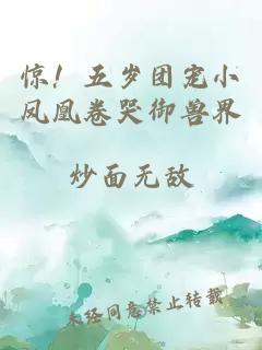惊！五岁团宠小凤凰卷哭御兽界