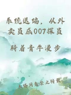 系统送编，从外卖员成007探员